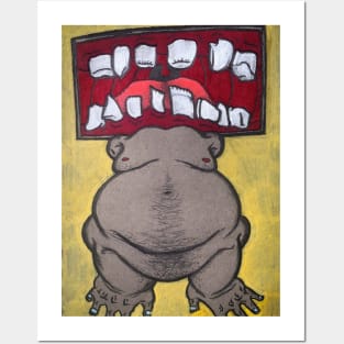 Fat Body Big Teeth Monster Posters and Art